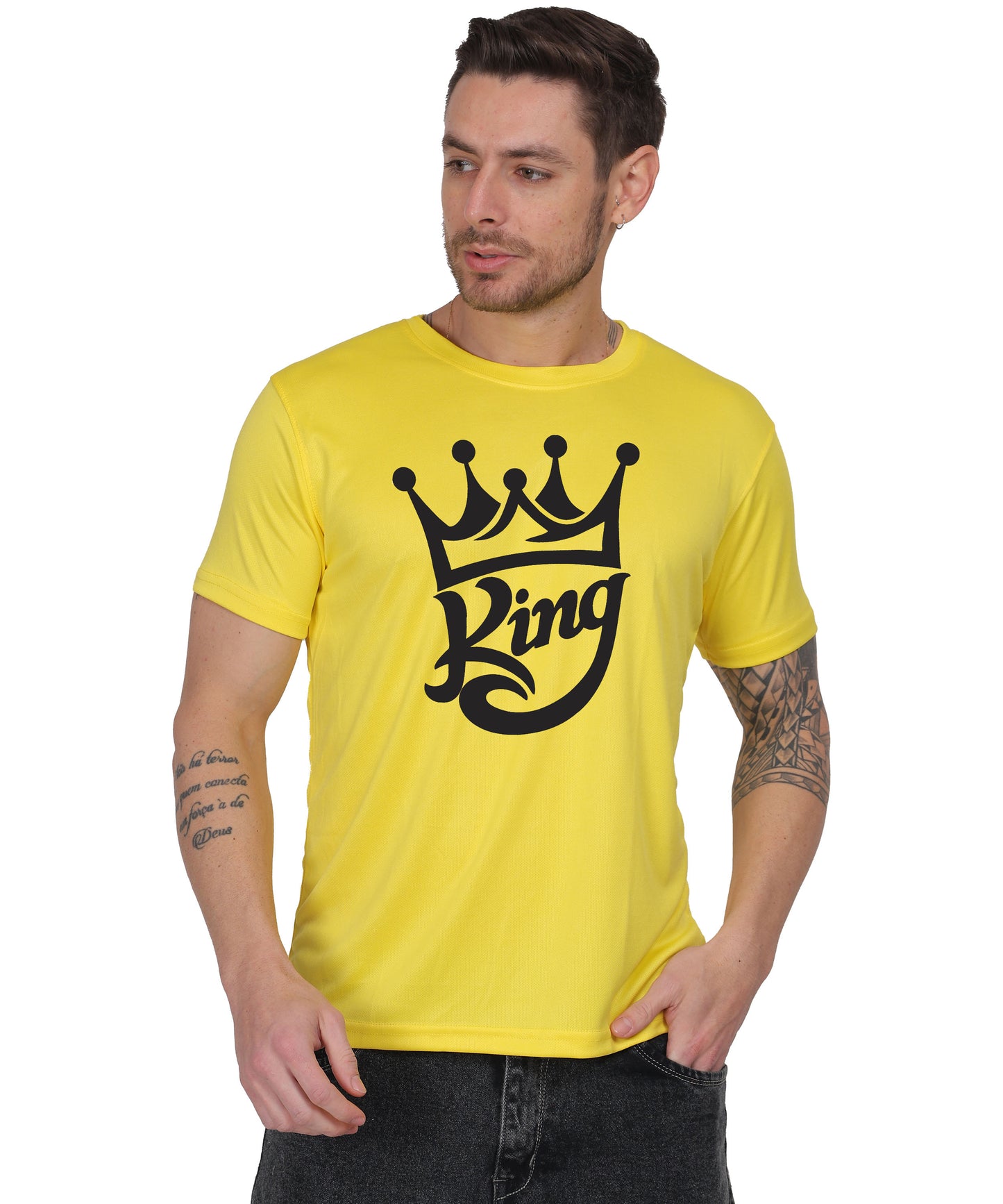 Casual Fashion T-Shirt for Men – Trendy Half Sleeve, Unique Printed Design